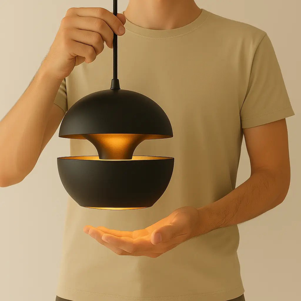 Lac Espéron | Industriële Hanglamp met Gouden Accent