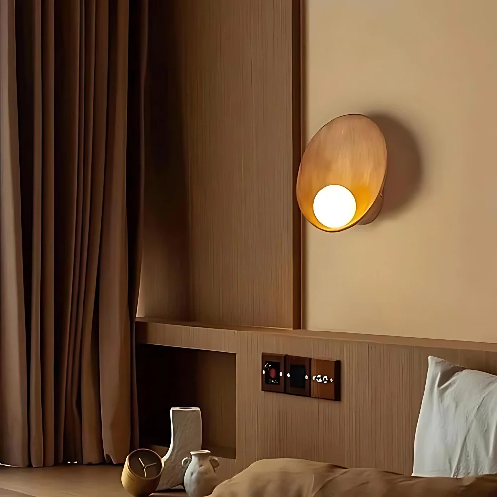 Moderne Wandlamp in Japandi-stijl met Minimalistisch Design voor een Serene Sfeer