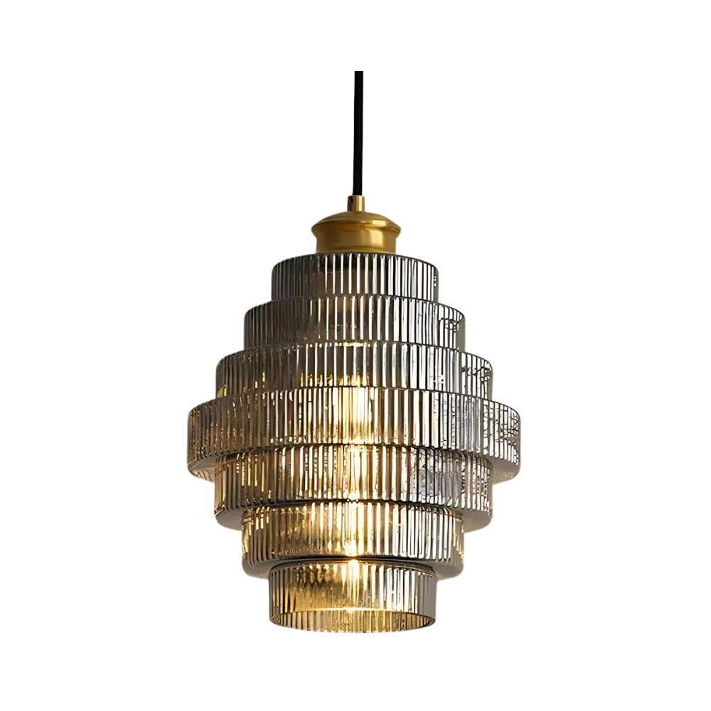 Clairmont Vivre - Hanglamp met Retro Glazen Vorm en Messing Afwerking