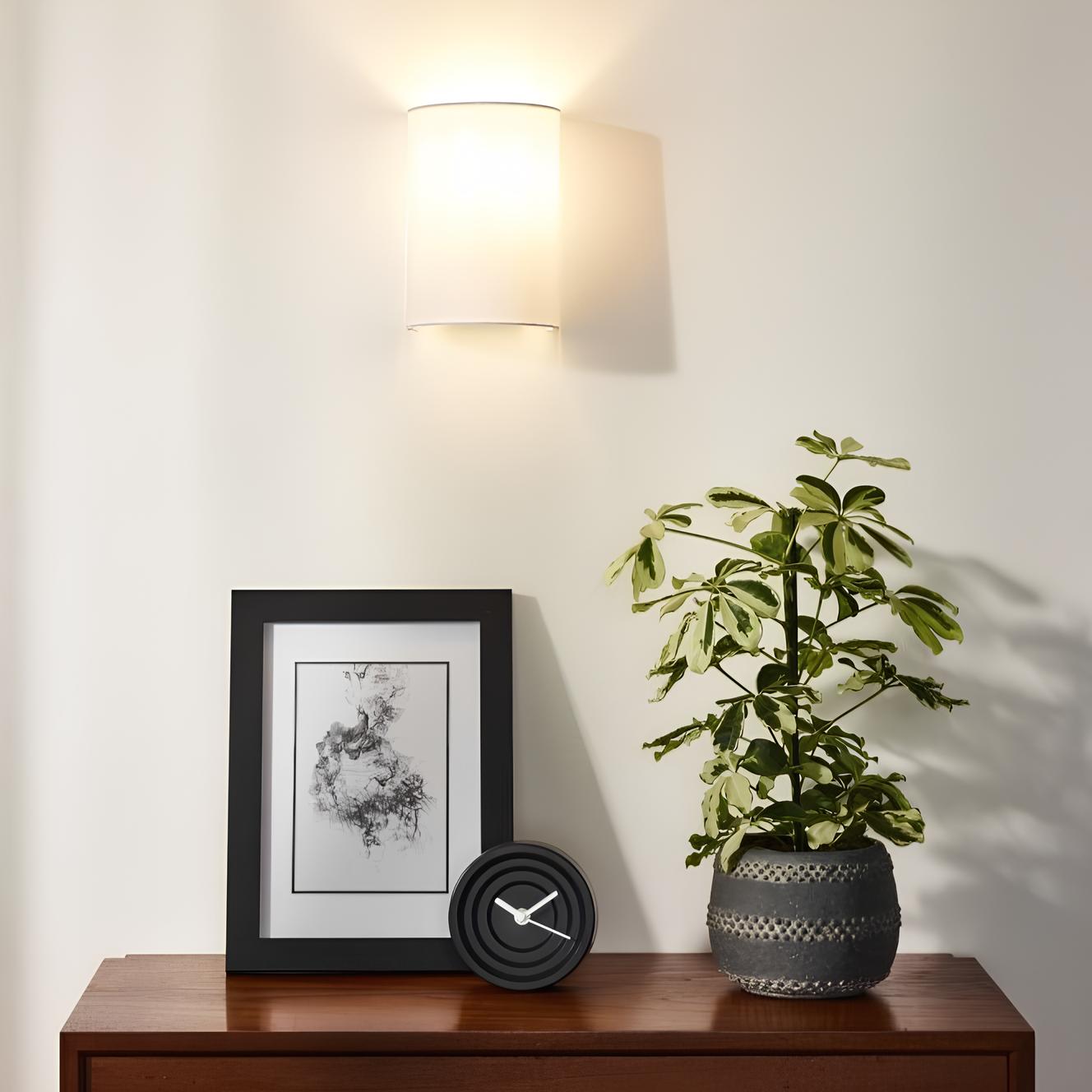 Linnen Gloed Wandlamp met Afstandsbediening en Dimbare Verlichting – Draadloze Muurlamp voor Binnen met 13 Kleuren
