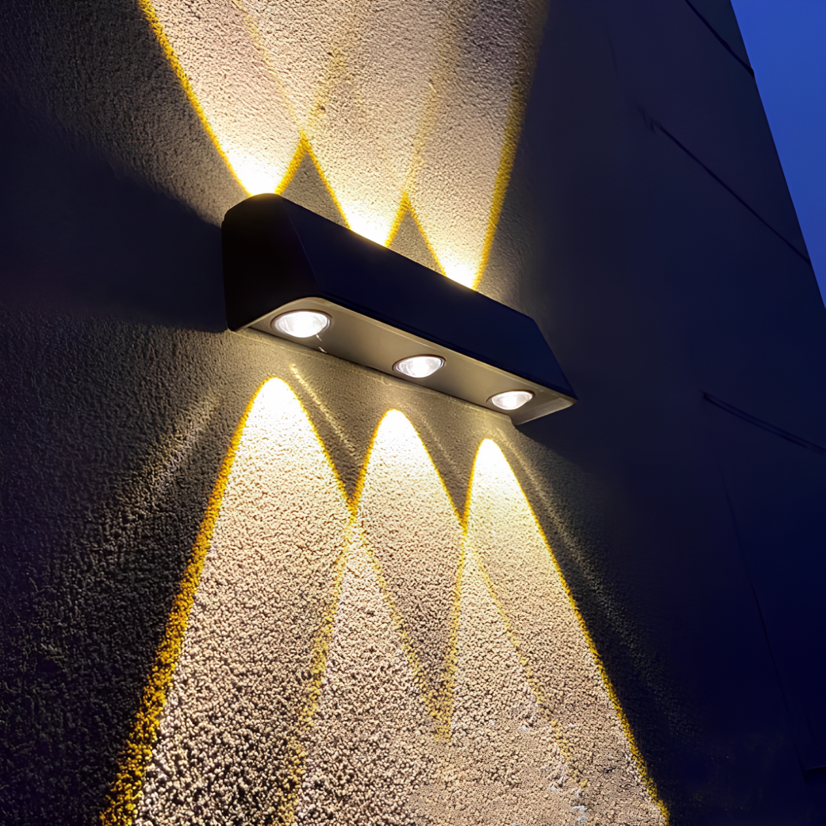Zonne-energie Wandlamp Buiten met 6 LED-lampen – Waterdichte Buitenverlichting voor Tuin en Veranda