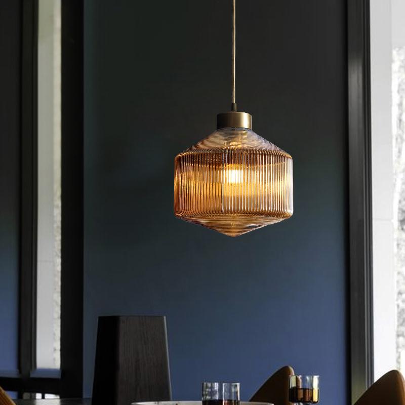 Moderne Hanglamp van Glas voor Woonkamer en Eetkamer – Elegante Verlichting met E26/E27 Fitting, Ø 25cm, H 28cm