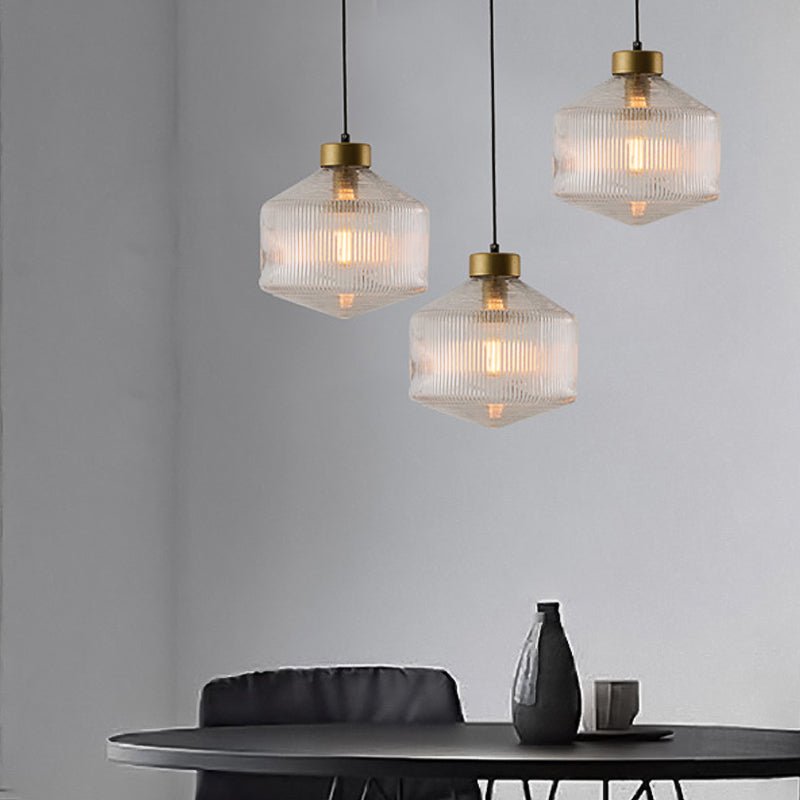Moderne Hanglamp van Glas voor Woonkamer en Eetkamer – Elegante Verlichting met E26/E27 Fitting, Ø 25cm, H 28cm