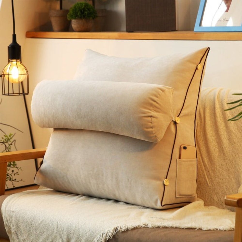 Ergonomisch Driehoekig Leesrugsteun Kussen van Traagschuim voor Comfortabel Lezen en Ontspannen
