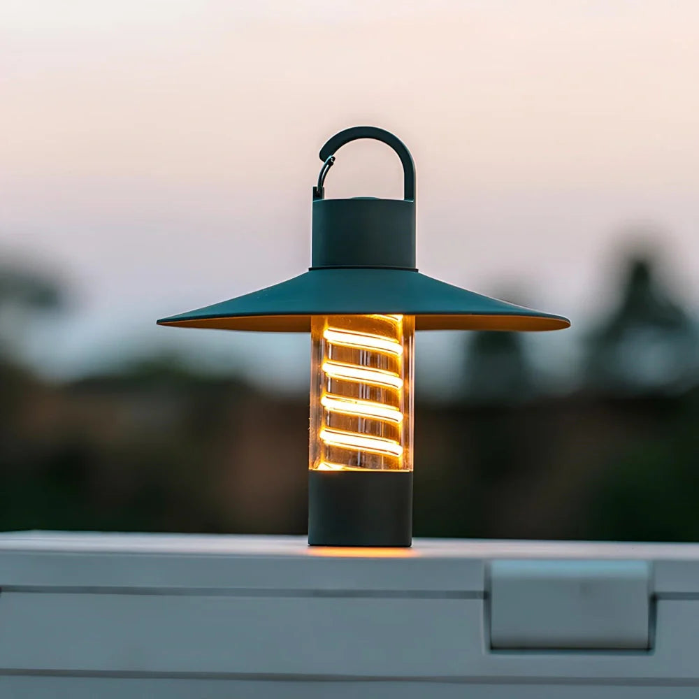 Draagbare Oplaadbare Buitenlamp met Verstelbare Statief en Verwisselbare Lampenkappen – Ideaal voor Kamperen en Wandelen