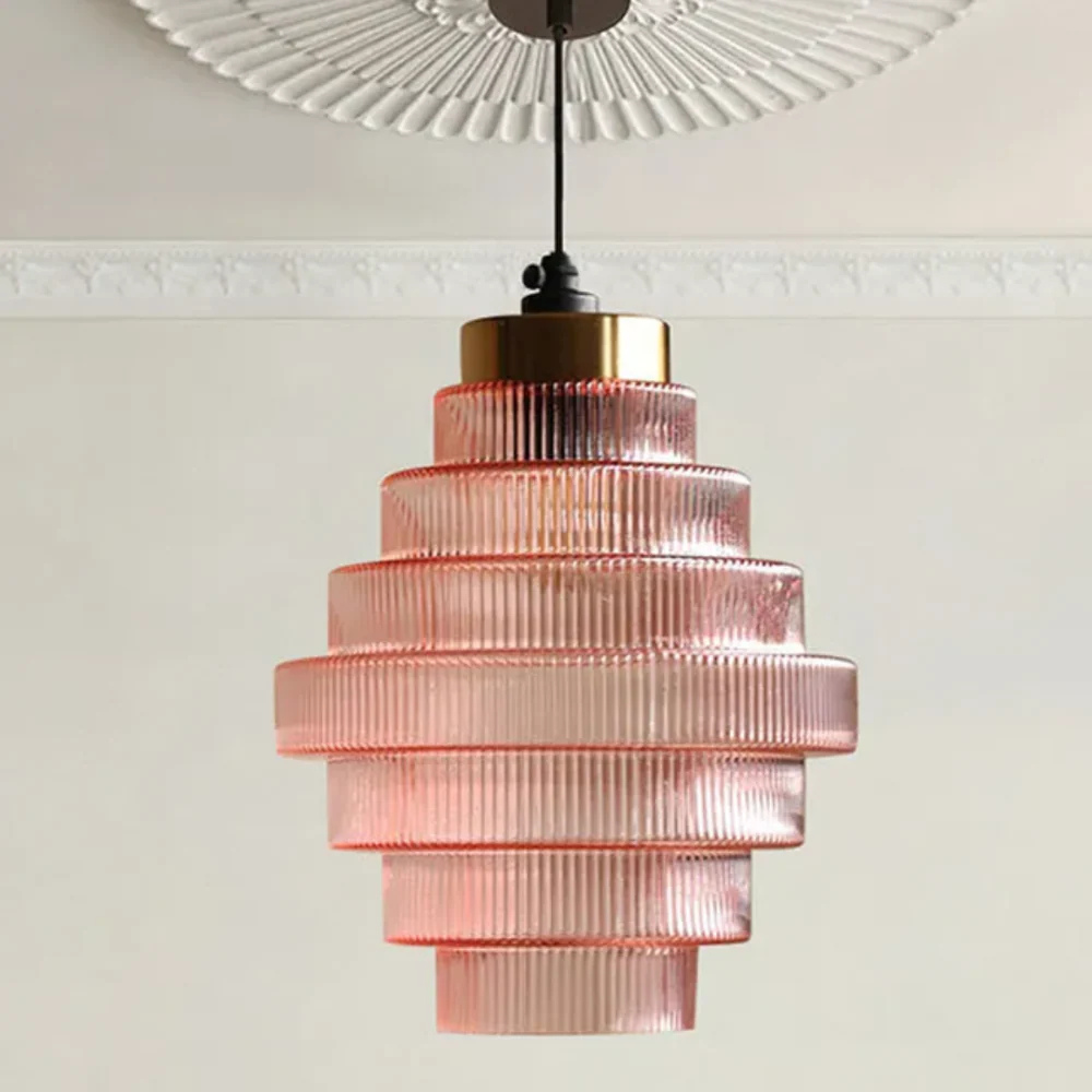 Clairmont Vivre - Hanglamp met Retro Glazen Vorm en Messing Afwerking