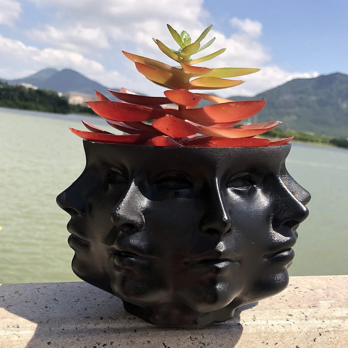 3D Gezicht Bloempot Binnen - Artistieke Bloempot voor Planten en Bloemen, Hoogwaardig en Duurzaam Design 5