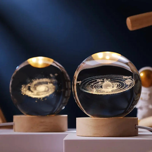 3D Kristallamp met Ruimtescènes – Magische Nachtlamp voor Sfeervolle Verlichting 1