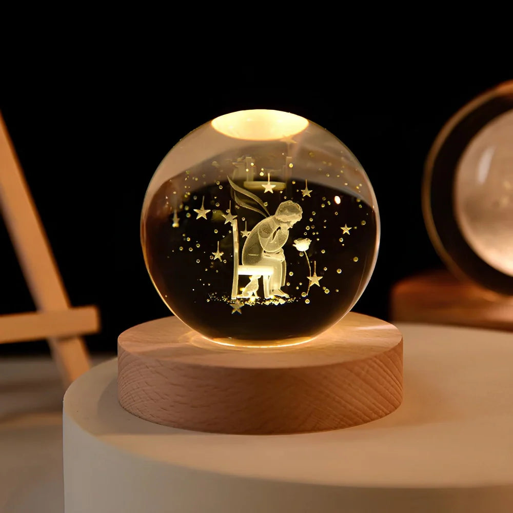 3D Kristallamp met Ruimtescènes – Magische Nachtlamp voor Sfeervolle Verlichting 12
