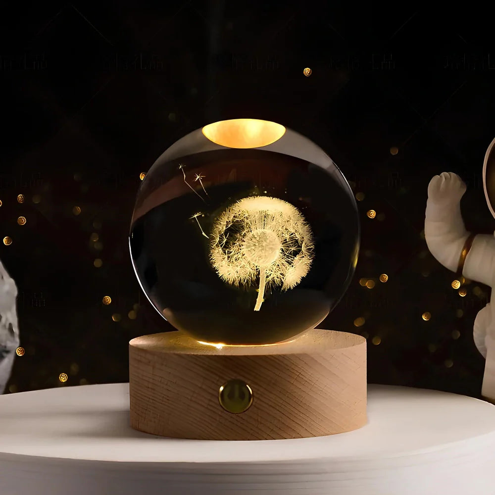 3D Kristallamp met Ruimtescènes – Magische Nachtlamp voor Sfeervolle Verlichting 18