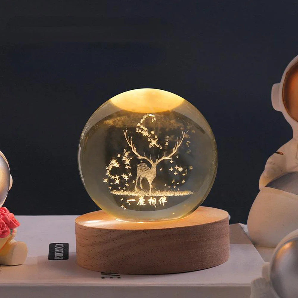 3D Kristallamp met Ruimtescènes – Magische Nachtlamp voor Sfeervolle Verlichting 20