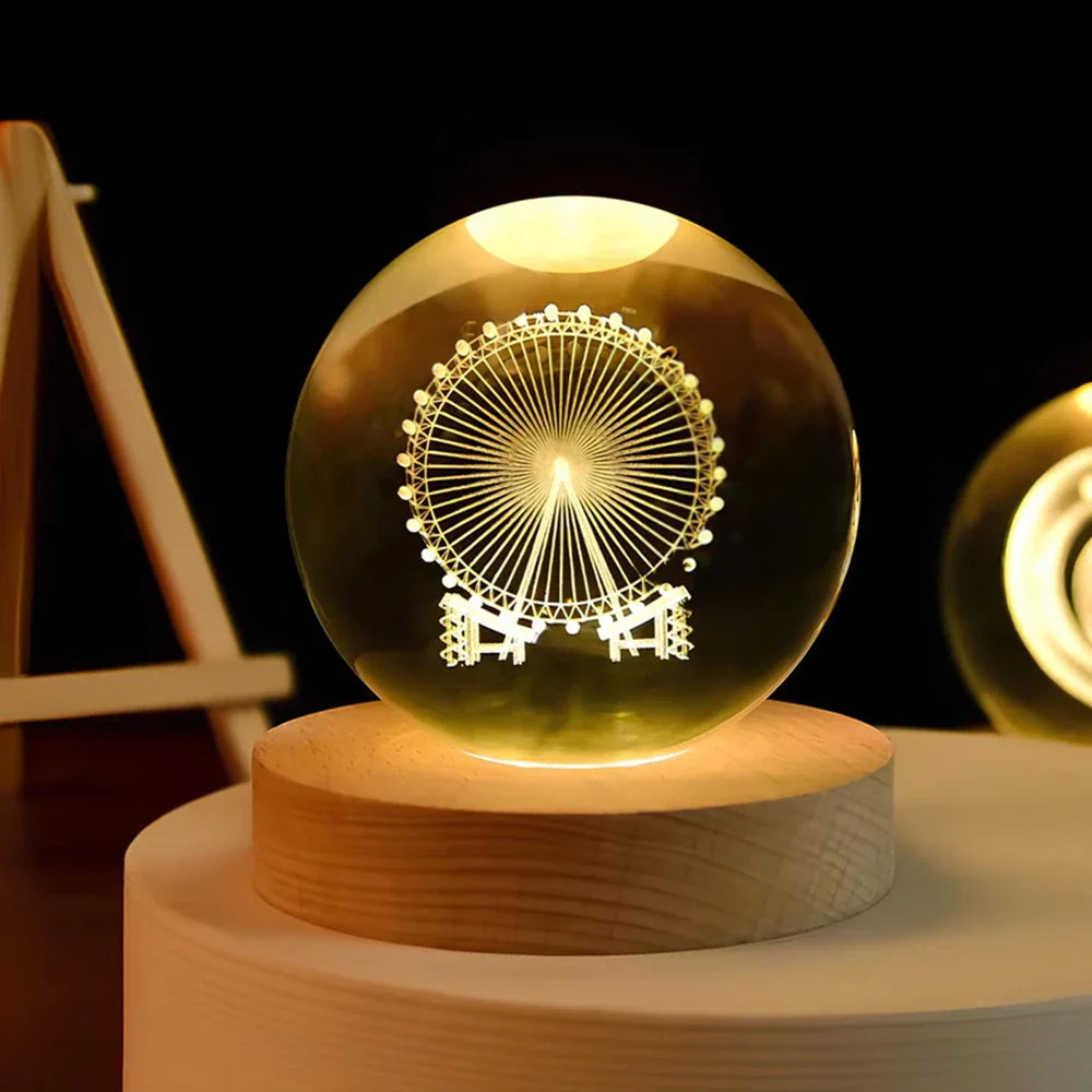 3D Kristallamp met Ruimtescènes – Magische Nachtlamp voor Sfeervolle Verlichting 24