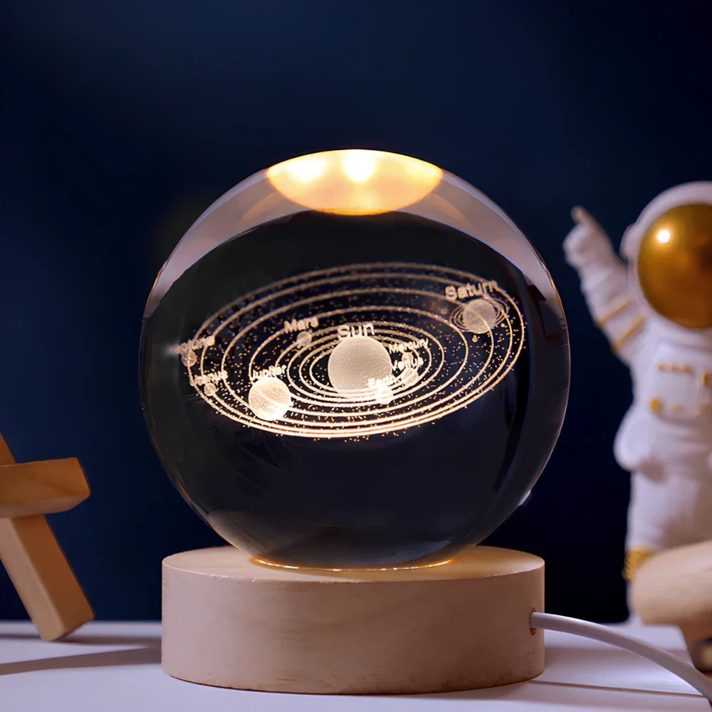 3D Kristallamp met Ruimtescènes – Magische Nachtlamp voor Sfeervolle Verlichting 3