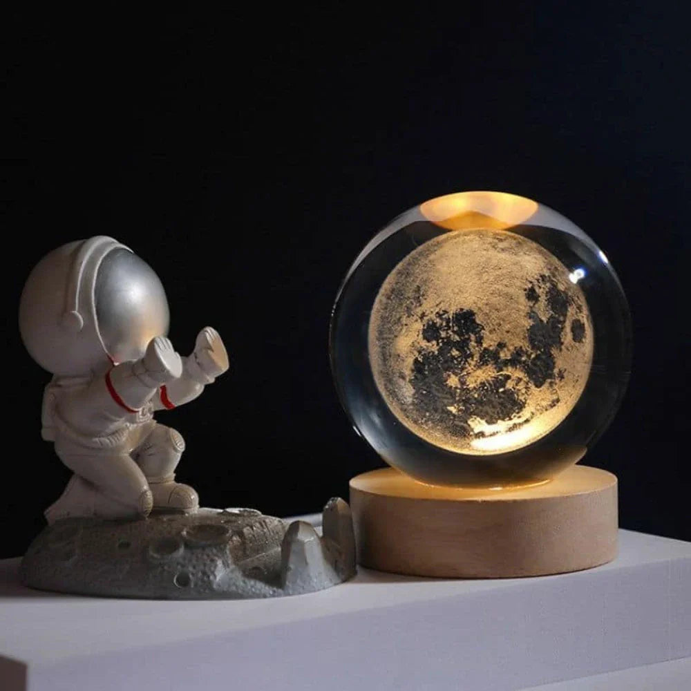 3D Kristallamp met Ruimtescènes – Magische Nachtlamp voor Sfeervolle Verlichting 4