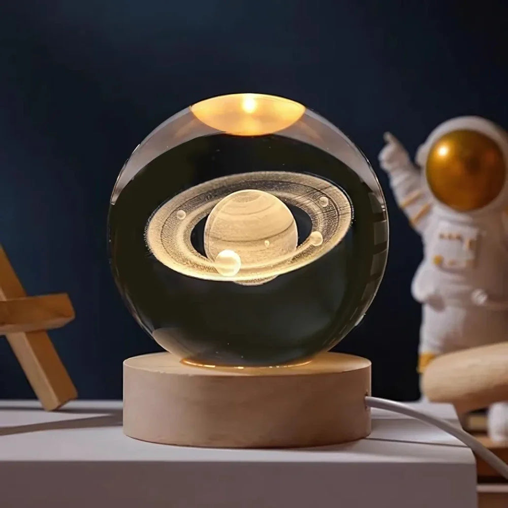 3D Kristallamp met Ruimtescènes – Magische Nachtlamp voor Sfeervolle Verlichting 6