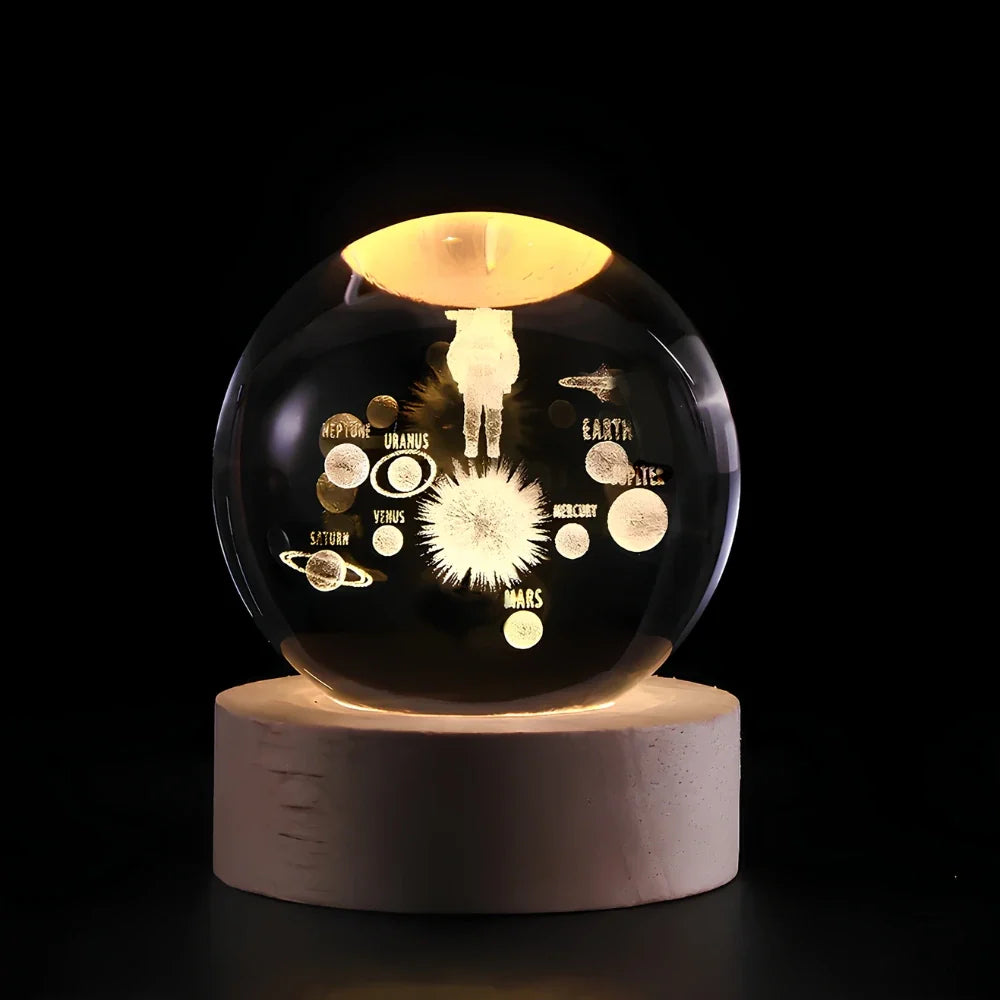 3D Kristallamp met Ruimtescènes – Magische Nachtlamp voor Sfeervolle Verlichting 7