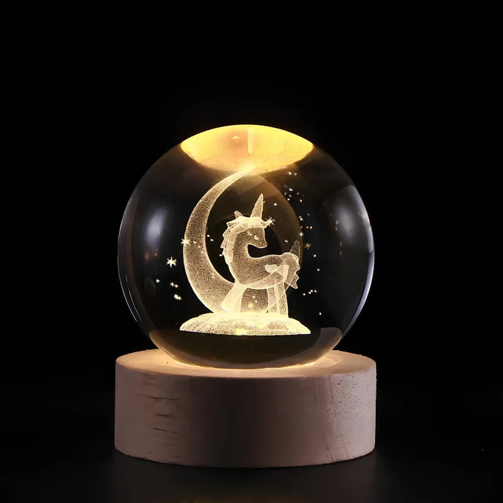 3D Kristallamp met Ruimtescènes – Magische Nachtlamp voor Sfeervolle Verlichting 9
