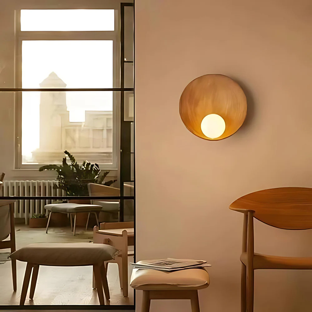 Moderne Wandlamp in Japandi-stijl met Minimalistisch Design voor een Serene Sfeer
