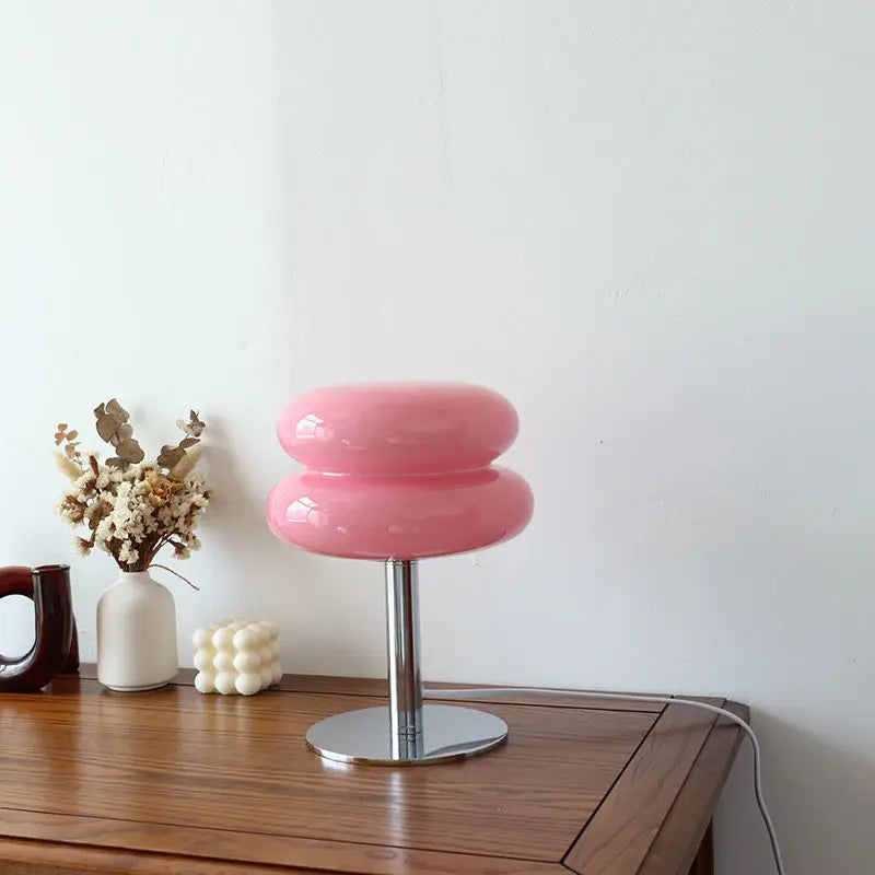 Tafellamp Italiaanse Stijl van Metaal en Glas – Modern Design voor Woonkamer en Kantoor, 20x28 cm