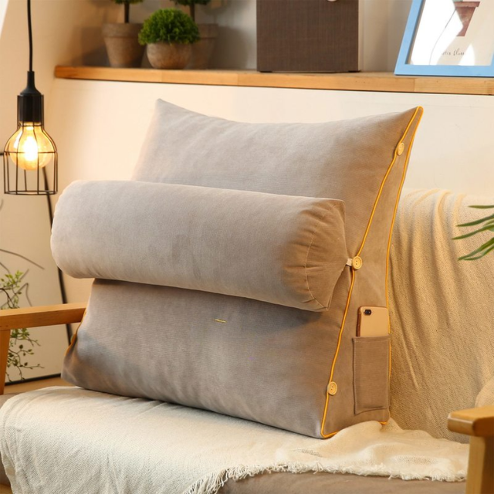 Ergonomisch Driehoekig Leesrugsteun Kussen van Traagschuim voor Comfortabel Lezen en Ontspannen