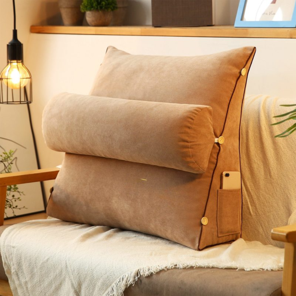Ergonomisch Driehoekig Leesrugsteun Kussen van Traagschuim voor Comfortabel Lezen en Ontspannen
