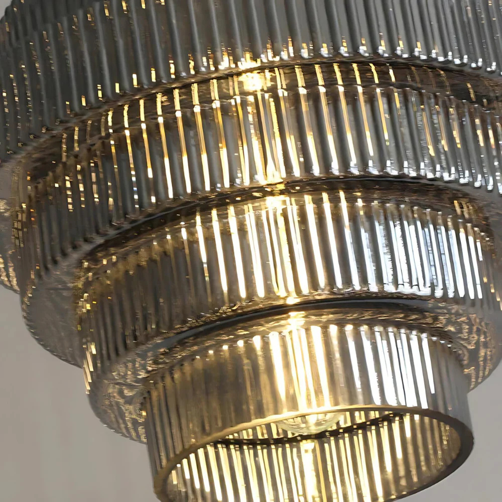 Clairmont Vivre - Hanglamp met Retro Glazen Vorm en Messing Afwerking