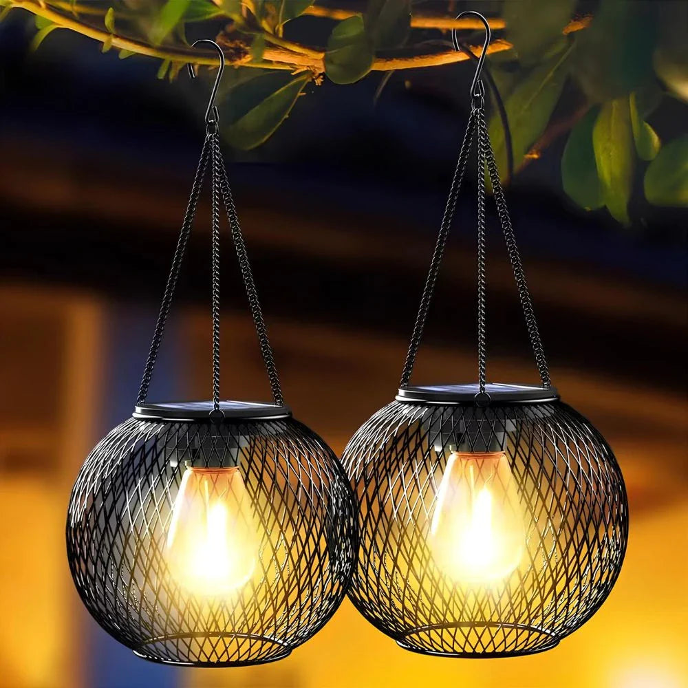 Zonne-energie Tuinlantaarn met Automatische Schemersensor en Warm Wit Licht – Weerbestendig voor Buiten