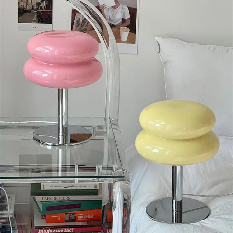 Tafellamp Italiaanse Stijl van Metaal en Glas – Modern Design voor Woonkamer en Kantoor, 20x28 cm