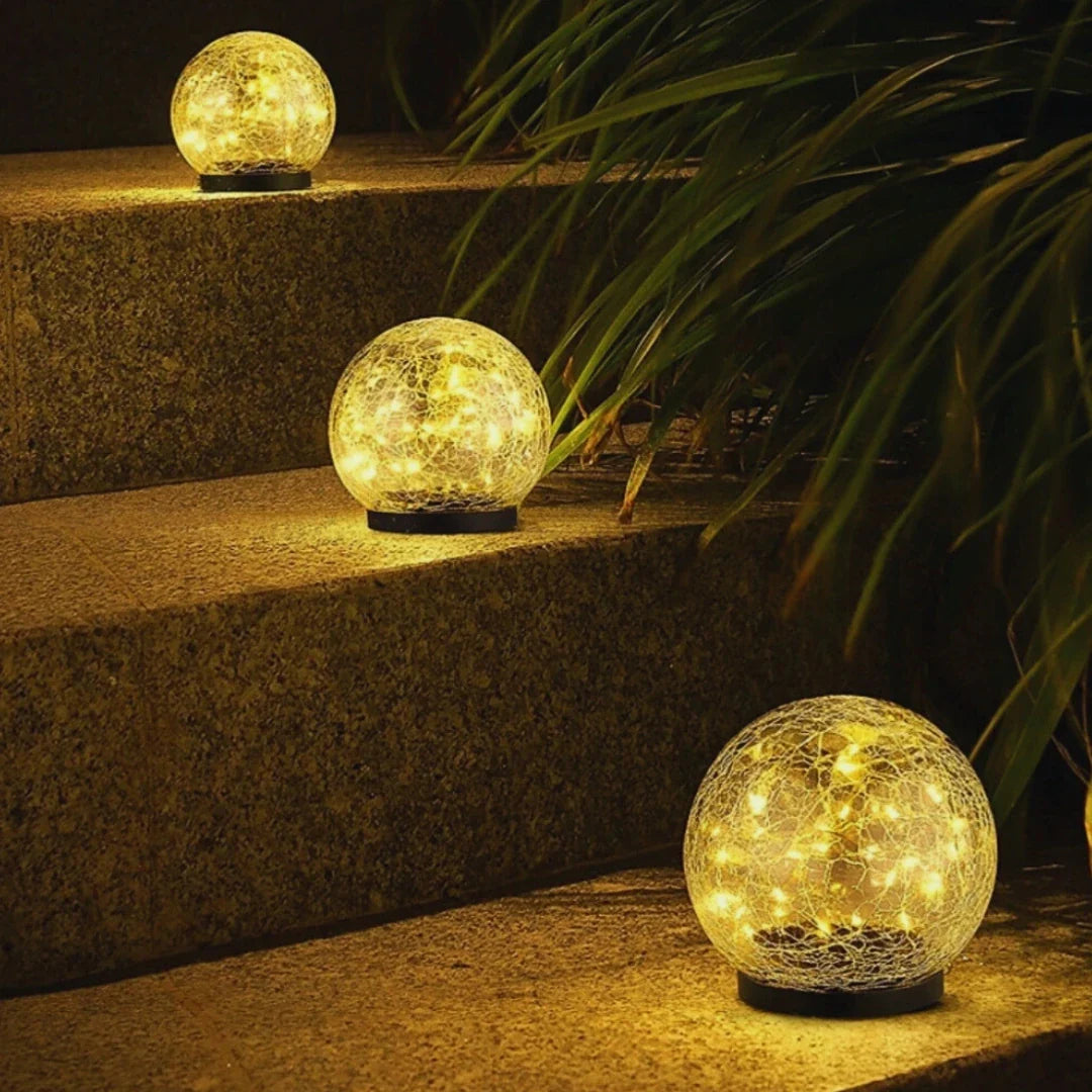 Zonne-energie Tuinlamp met Automatische Schemersensor - Waterdichte Solar Tuinverlichting voor Buiten, Warm Wit Licht