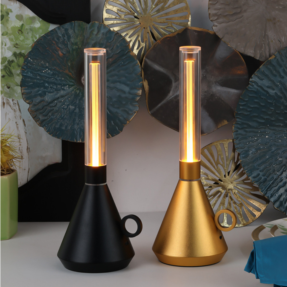 Draagbare Retro Lantaarn Buiten met Dimbare Verlichting – Oplaadbaar en Compact voor Binnen en Buiten