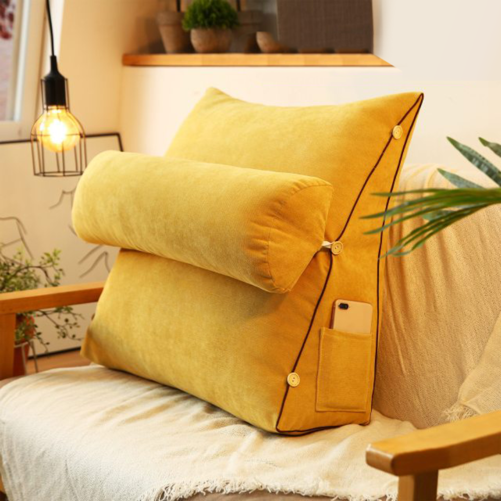 Ergonomisch Driehoekig Leesrugsteun Kussen van Traagschuim voor Comfortabel Lezen en Ontspannen