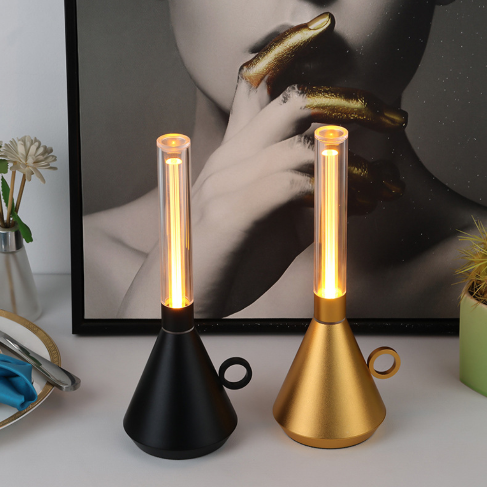 Draagbare Retro Lantaarn Buiten met Dimbare Verlichting – Oplaadbaar en Compact voor Binnen en Buiten