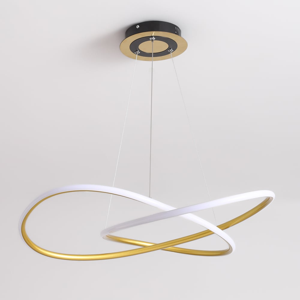 Minimalistische Gouden LED Hanglamp voor Eettafel – Modern Design voor Woonkamer en Slaapkamer