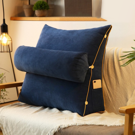 Ergonomisk Trekantet Læsepude af Hukommelsesskum til Komfortabel Læsning og Afslapning