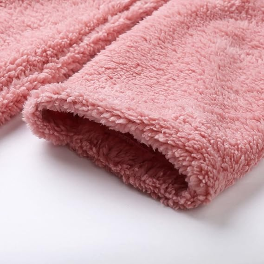 Fleece Badjas met Capuchon en Tailleband voor Dames – Zacht en Warm Ochtendjas voor Ultiem Comfort