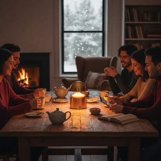Genopladelig retro svampe bordlampe med dæmpbar LED og USB-opladning