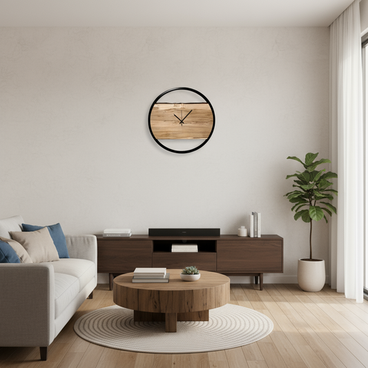 Nom du Temps | Rustieke wandklok met stil uurwerk