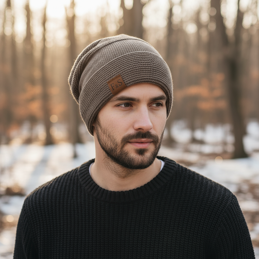 Winter Slouch Muts voor Heren van Acryl – Stijlvol en Warm, Perfect voor Koude Dagen