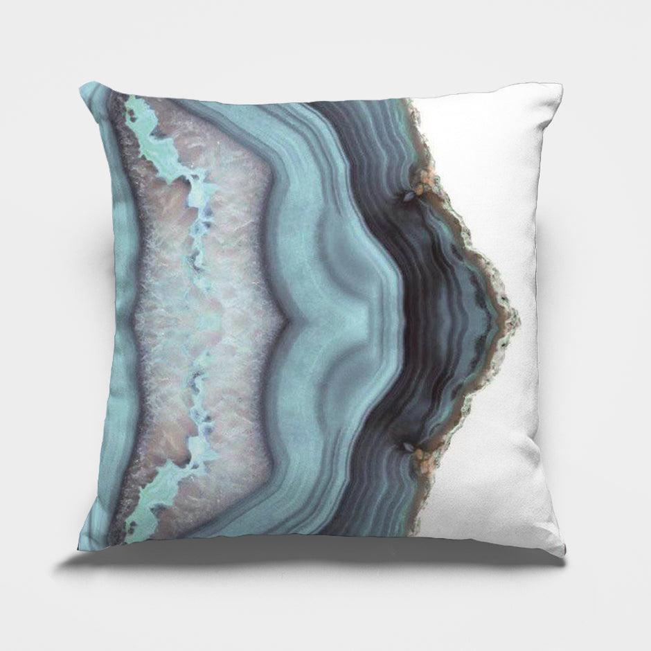 Abstract Blauw Kussenhoes 45x45 cm – Duurzaam Pluche met Verborgen Ritssluiting, Machinewasbaar en Milieuvriendelijk 3