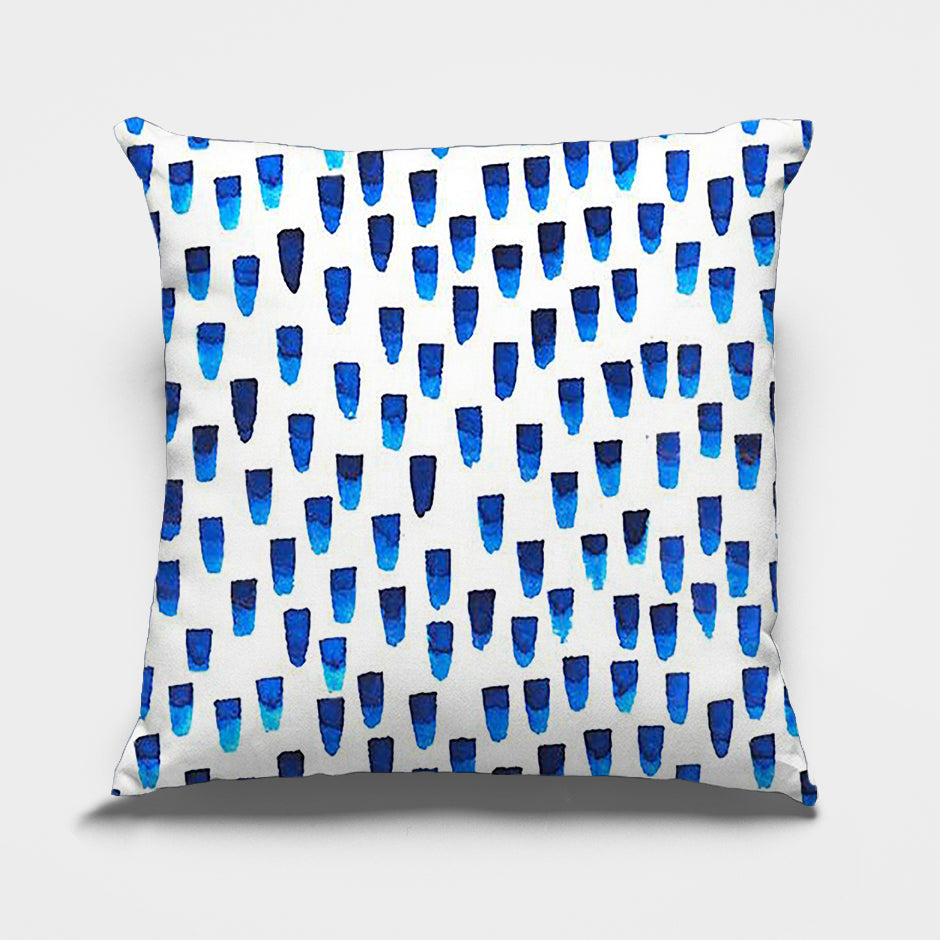 Abstract Blauw Kussenhoes 45x45 cm – Duurzaam Pluche met Verborgen Ritssluiting, Machinewasbaar en Milieuvriendelijk 7