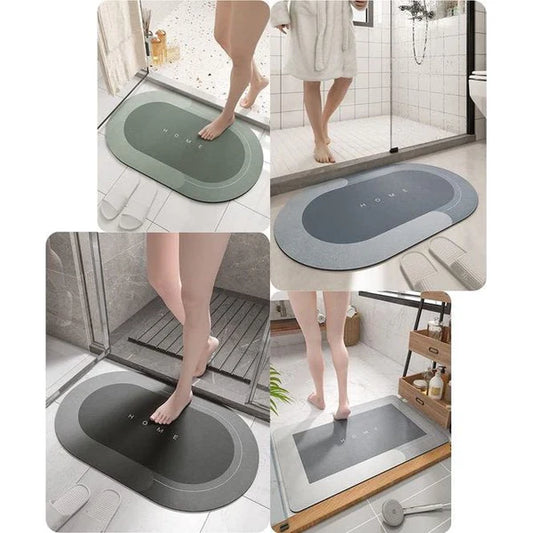 Du Soleil | Badkamermat van Diatomeeënaarde met Antislip en Sneldrogende Eigenschappen - Veilig en Stijlvol voor Uw Badkamer