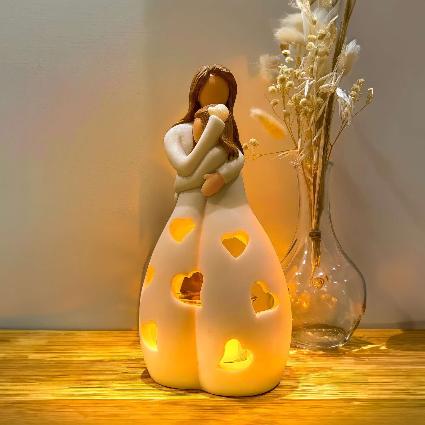 Beige Hars Lamp voor Romantische Sfeer – Compact 7cm x 22cm, Geen Stroomvoorziening, Duurzaam Interieurdecoratie 0