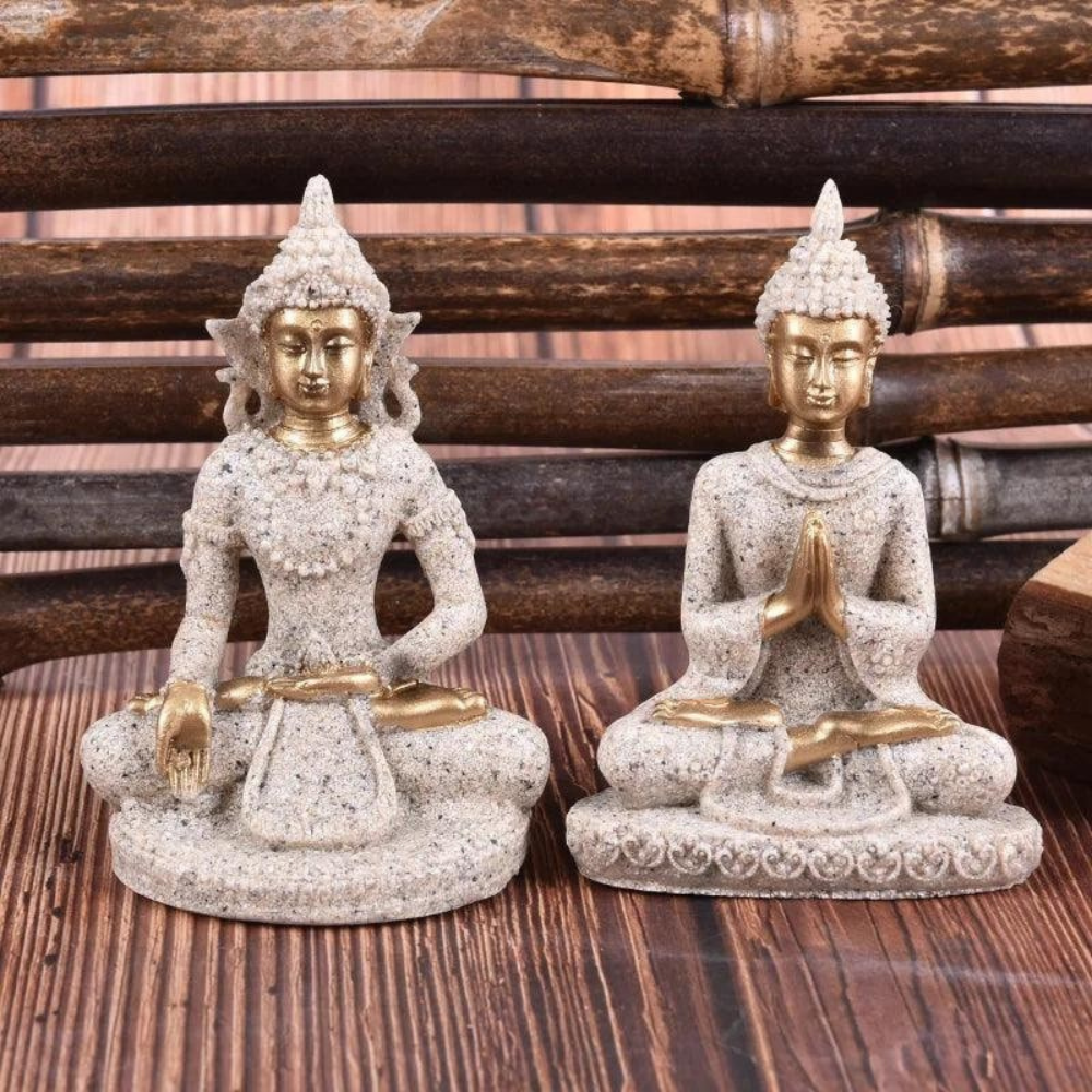 Sandstensbuddha figur til spirituel vækst og meditation – Holdbar og meningsfuld dekoration