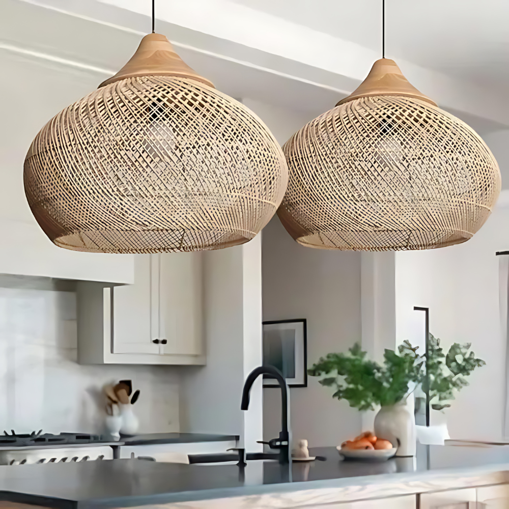 Boho Rieten Hanglamp – Handgemaakt, Uniek Ontwerp voor Woonkamer, Eetkamer en Slaapkamer met Warm Ambient Licht 4