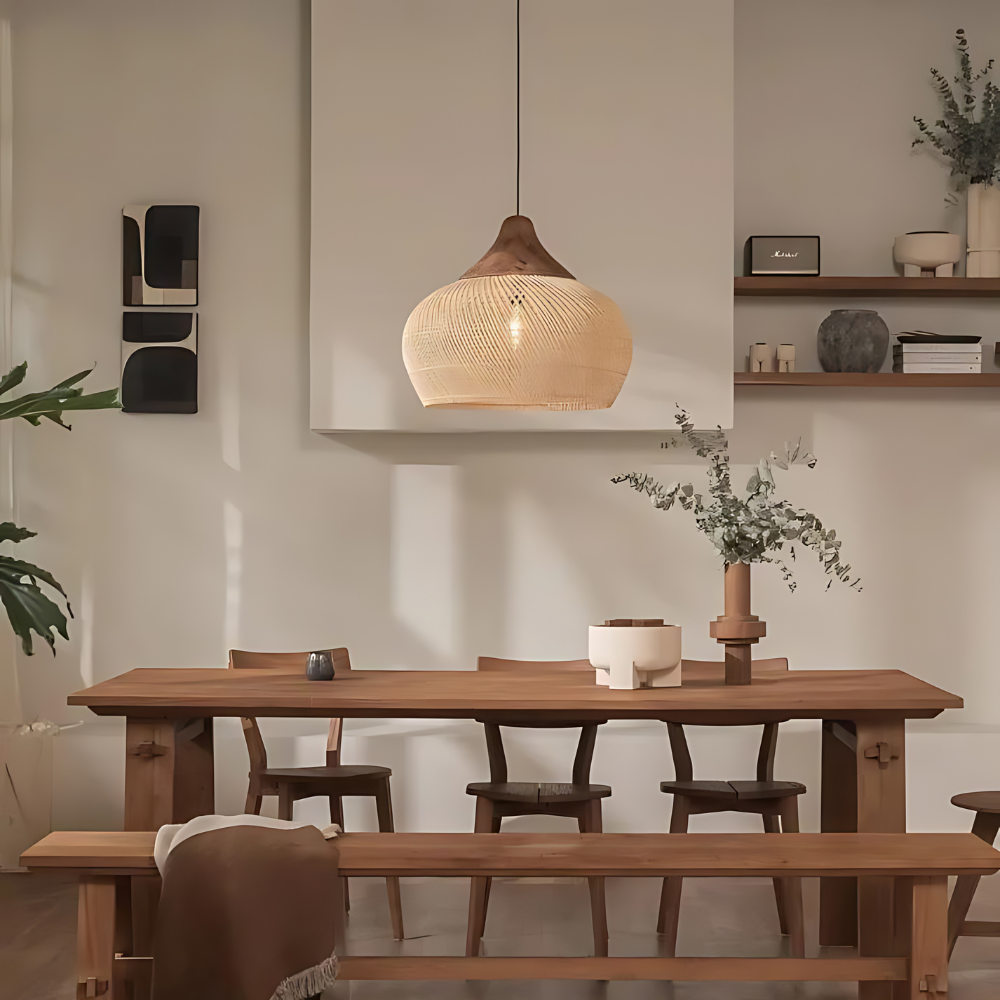 Boho Rieten Hanglamp – Handgemaakt, Uniek Ontwerp voor Woonkamer, Eetkamer en Slaapkamer met Warm Ambient Licht 5