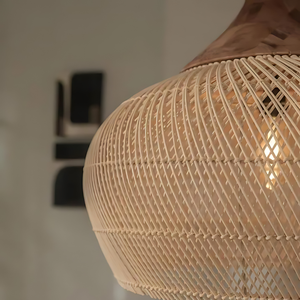 Boho Rieten Hanglamp – Handgemaakt, Uniek Ontwerp voor Woonkamer, Eetkamer en Slaapkamer met Warm Ambient Licht 6