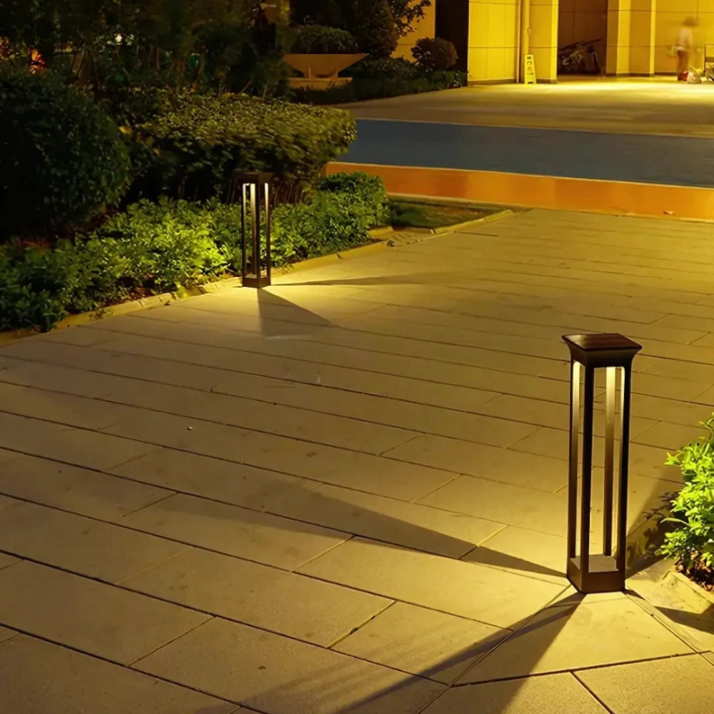 Buitenlamp met Automatische Schemeringsensor en IP65 Waterdicht – Aluminium Buitenverlichting met Zonne-energie, Ideaal voor Tuin en Pad 2