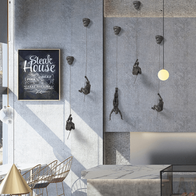 Creatieve Muurdecoratie Set - Drie-delige Sculptuur in Zilver en Koper voor Wanddecoratie Woonkamer 7