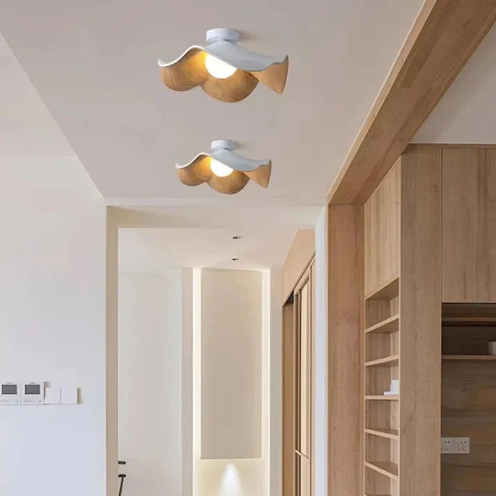 Scandinavische Houten Plafondlamp – Sfeervol Design voor Slaapkamer en Woonkamer, D28cm of D40cm