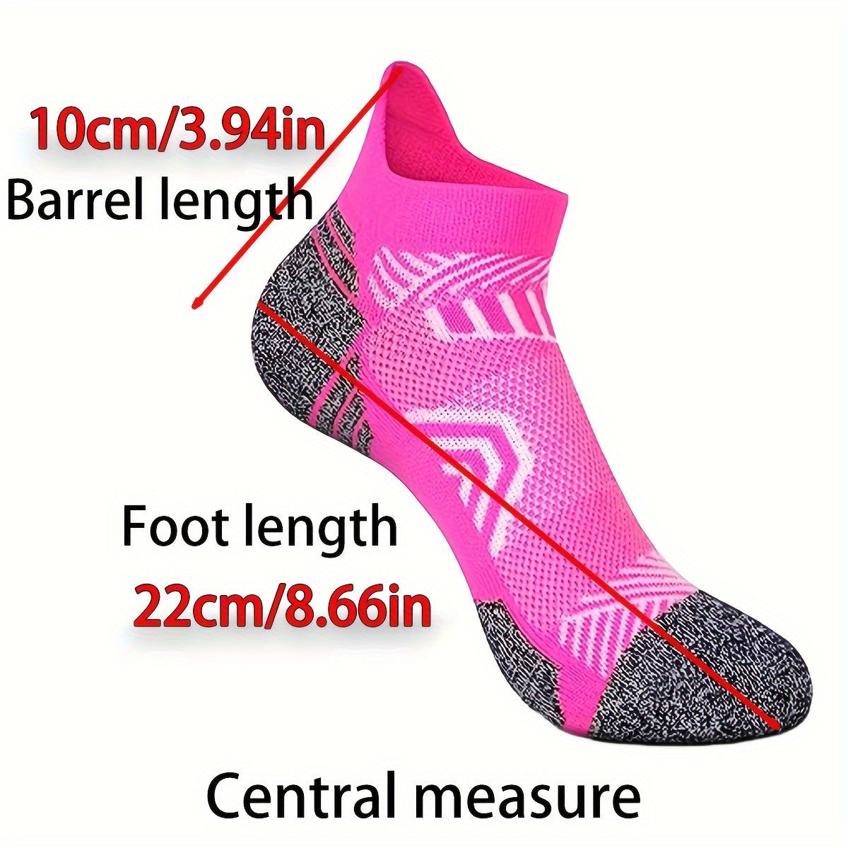 Dames Sokken – Compressie Sport Sokken van Ademend Materiaal, Set van 5 Paar voor Hardlopen en Casual Gebruik 4